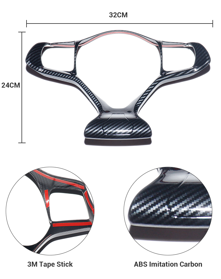 High Quality New Style Electric Vehicle Car Interior Accessories Steering Wheel Trims Cover For BYD ATTO 3 Yuan Plus Accessory supplier