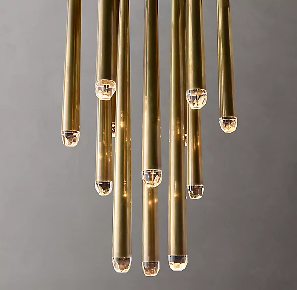 Vintage Brass Metal Living Room Dining Room Pendant Light Villa Staircase Bedroom Crystal Chandelier factory