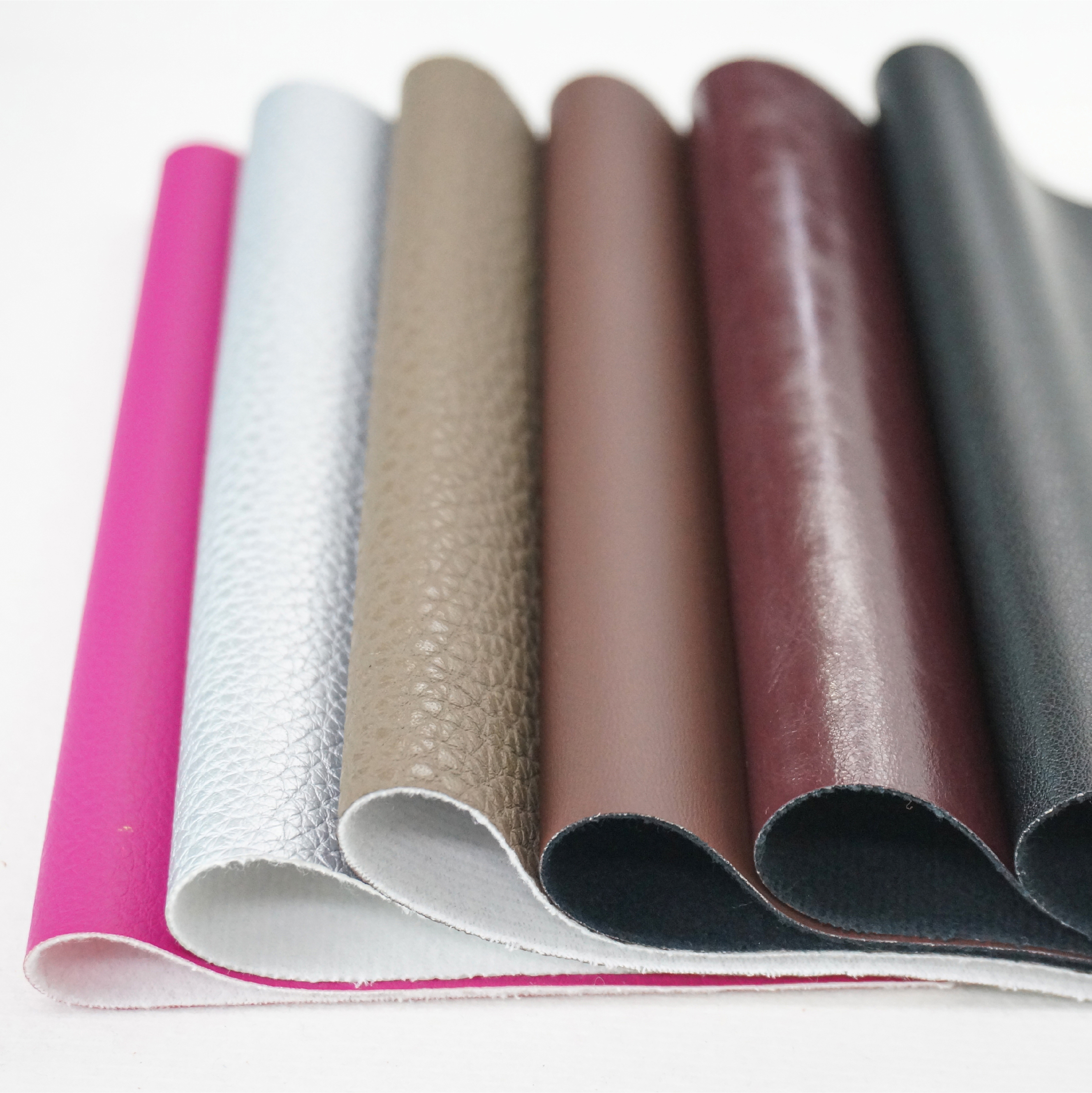 Eco-Friendly Faux Leather with Elegant Lychee Pattern PU Artificial Leather details