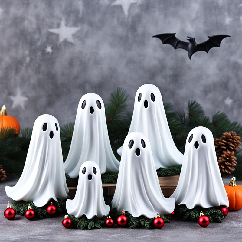Halloween outdoor horror cute dwarf ghost figurine ornaments details
