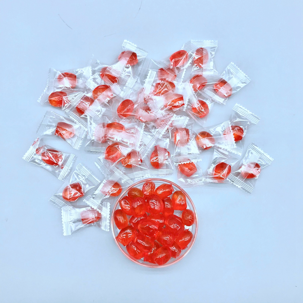 Wholesale candy manufacture Grape flavor soft candy fruits gummi candi with filling chewing candy supplier