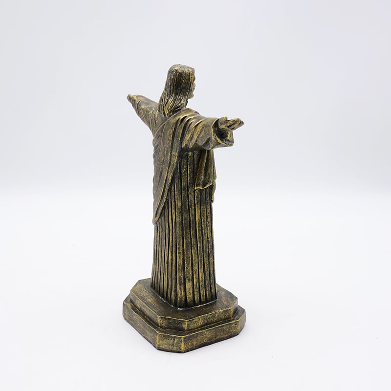 OEM custom crafts religious catholic home decoration statue wholesale handmade resin bronze Jesus sculpture figurine details