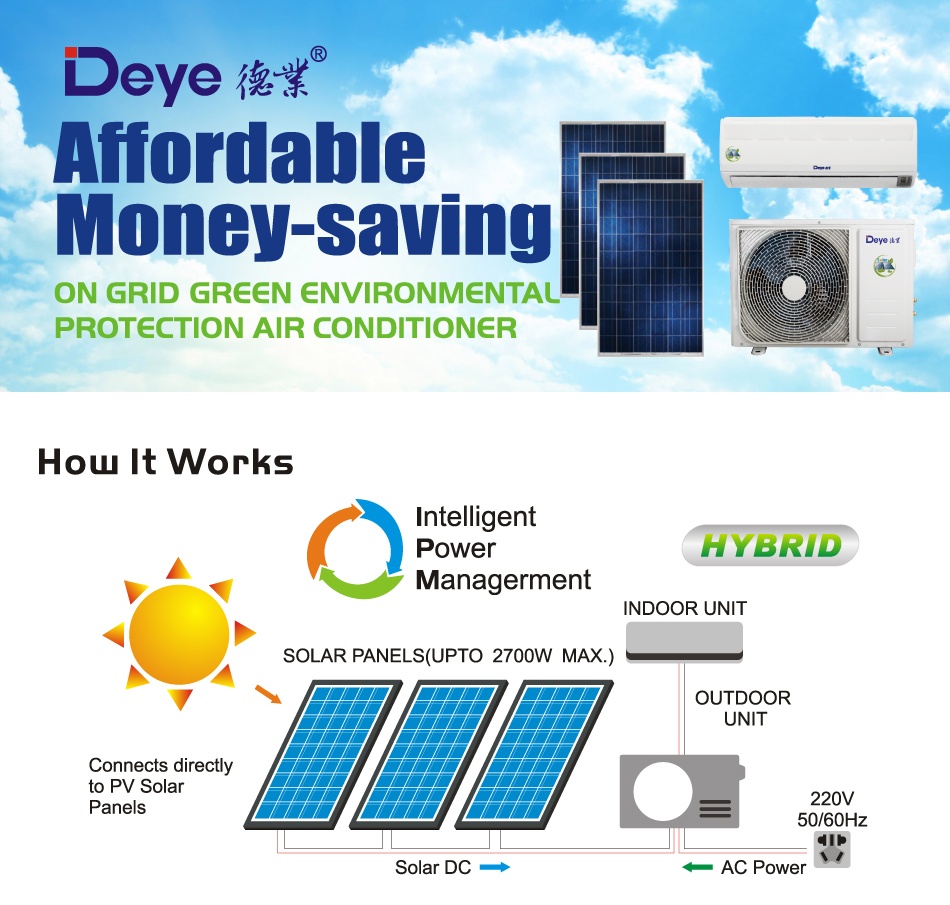 Hybrid for home Split Solar air conditioner supplier