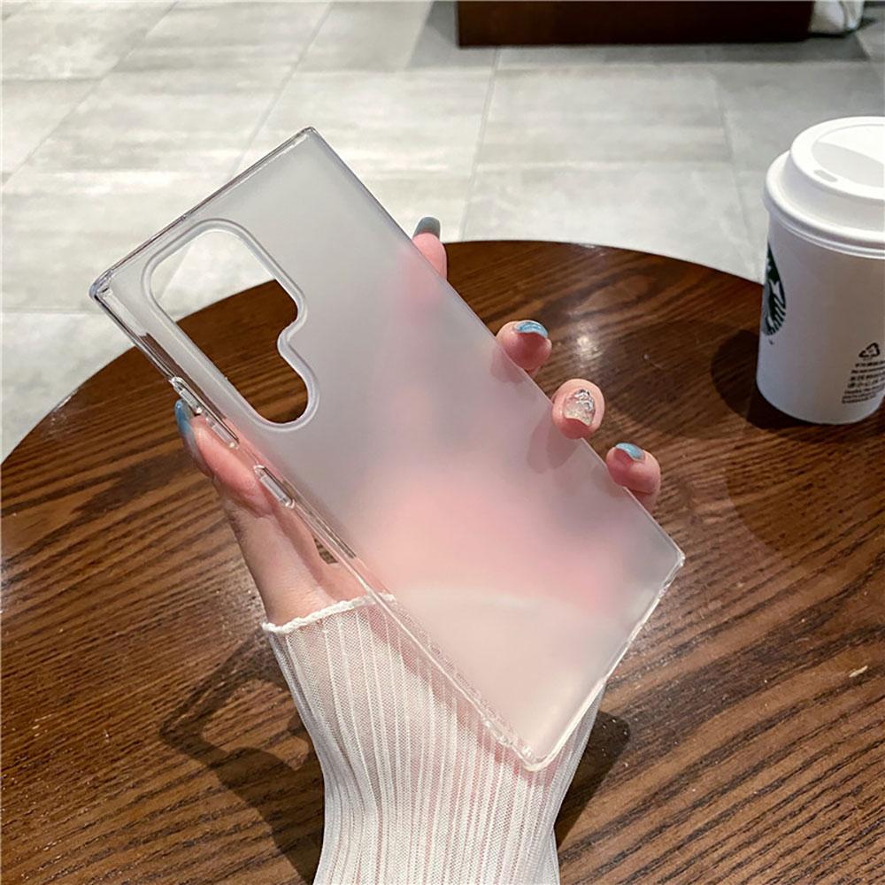 Étuis en acrylique givré Laudtec SJK154 avec anneau magnétique, étui transparent clair pour Galaxy S24 S24+ S23 S23+ S22 Ultra Fe 5G