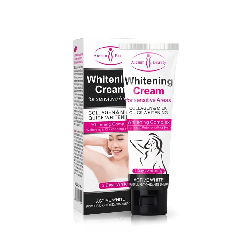 Crema blanqueadora con aroma a rosa para marca privada, cosmético para eliminar manchas y realzar el brillo cutáneo, en venta