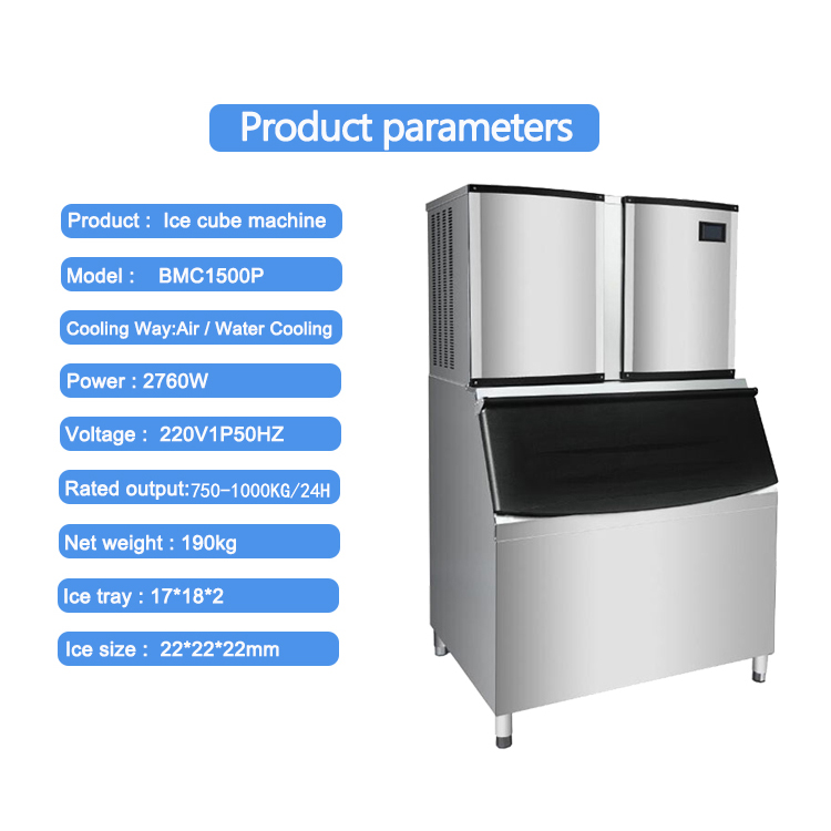 Commercial 750kg Cube Ice Maker Machine manufacture