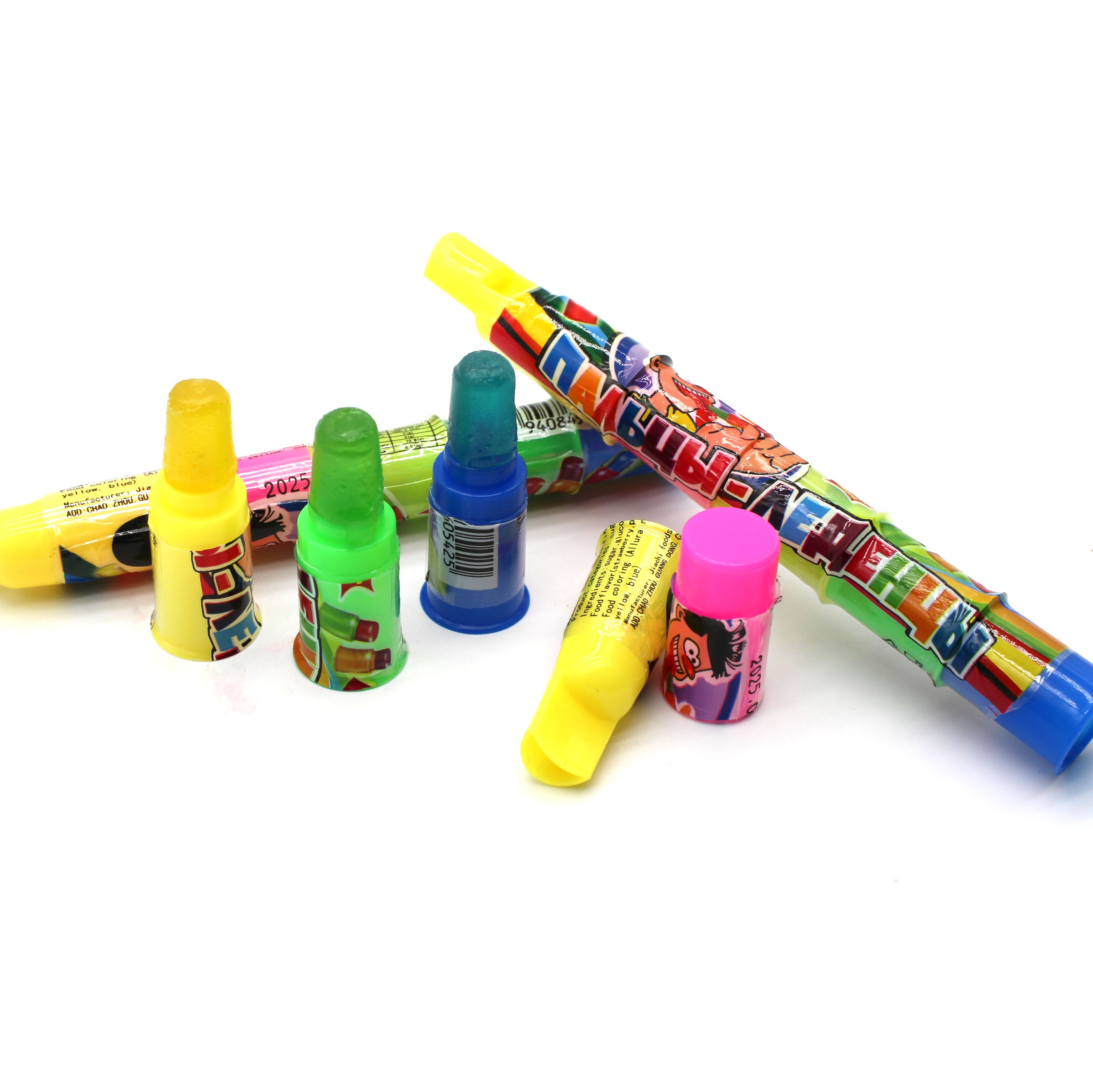 Factory Direct Fun Cartoon Shaped Fruit Lollipop Colorful Hard Candy with Box Packaging Fruity Flavor Finger Candy Toy for Kids factory