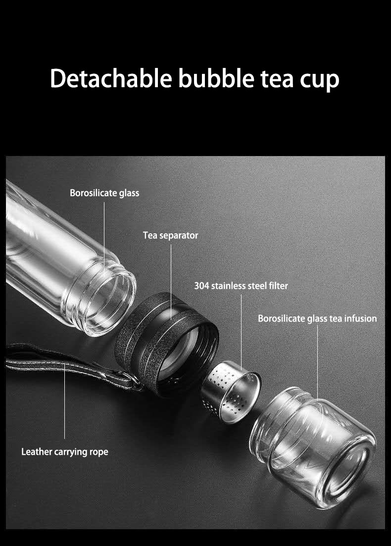 Glass Cup Tea 150 Glass Cheap Drinking Borosilicate Leak Proof Ideal Drink Bottle for School Home Office Travel details