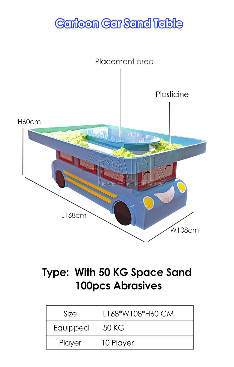 Amsuement Park Fiberglass Bear Sand Table manufacture