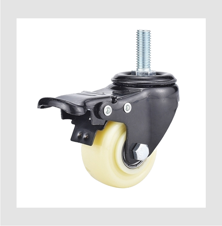 furniture caster wheel stem caster with brake 40/50/63/75/100/125 mm PP caster wheel manufacturer for office chair details