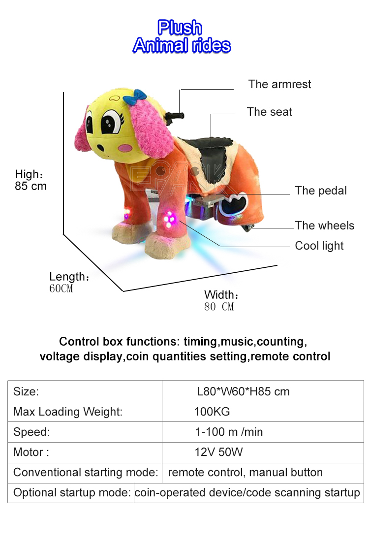 Plush Animal Ride On Electric Scooter Ride On Animal Toys Animal Robot For Sale supplier