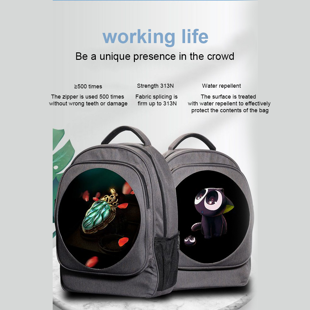 Backpack 3d Hologram Fan With Wifi App Control Easy-taking fashionable LED backpack Holographic Led Fan For Advertising supplier