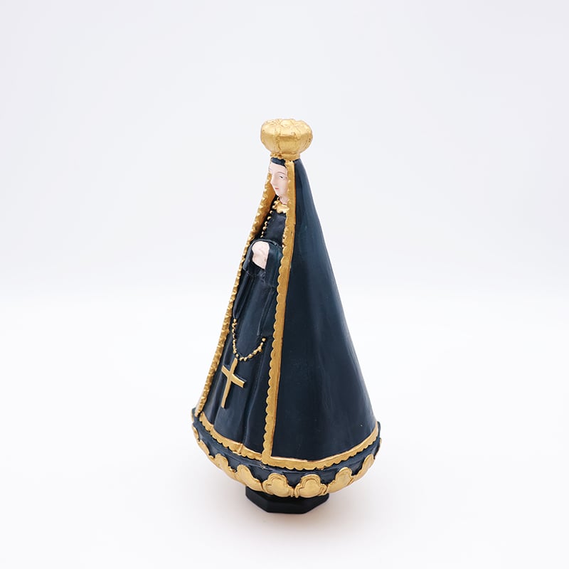 OEM home decor 3d miniaturized religious figure statue custom resin craft dark blue Catholicism virgin mary figurine manufacture