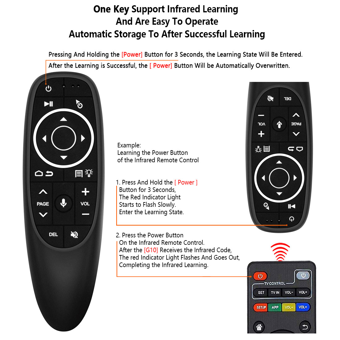 G10S G10S Pro BT Smart Voice TV Remote Control 2.4G Gyroscope Wireless keyboard Air Mouse with Microphone and Bluetooth details