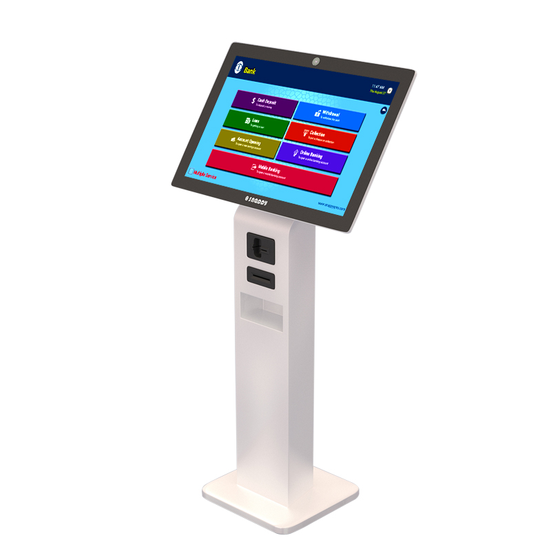 8" 10" 14" 15.6" 32" Inch Queue Management System Ticket Dispenser Floor stand Built-in Sever With TD Ticket Printer supplier