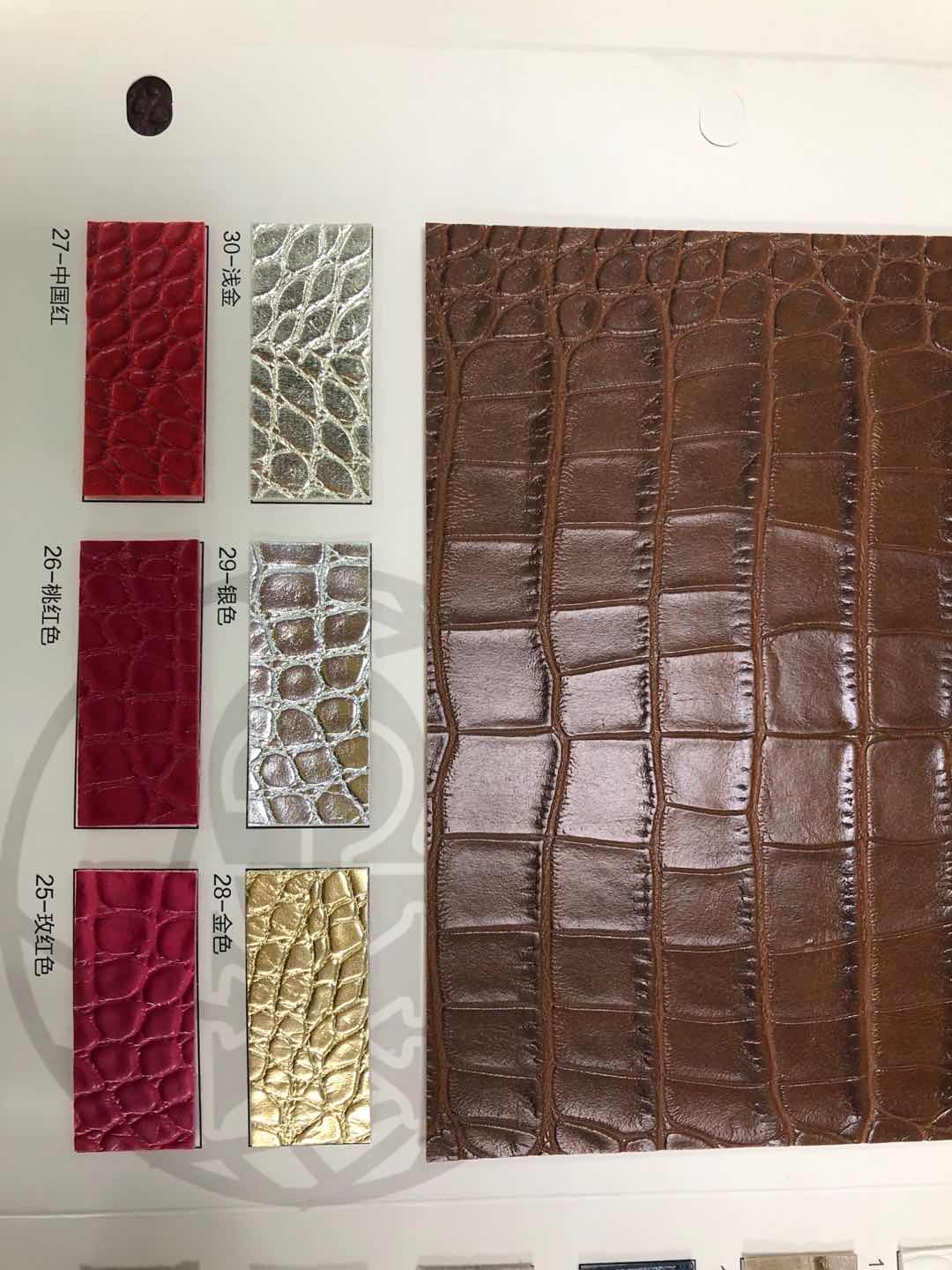 Cigno Leather Presents: 1.2mm Premium Mirrored Crocodile Skin PU Leather for Lady Shoes & Sofa - Exceptional Quality factory