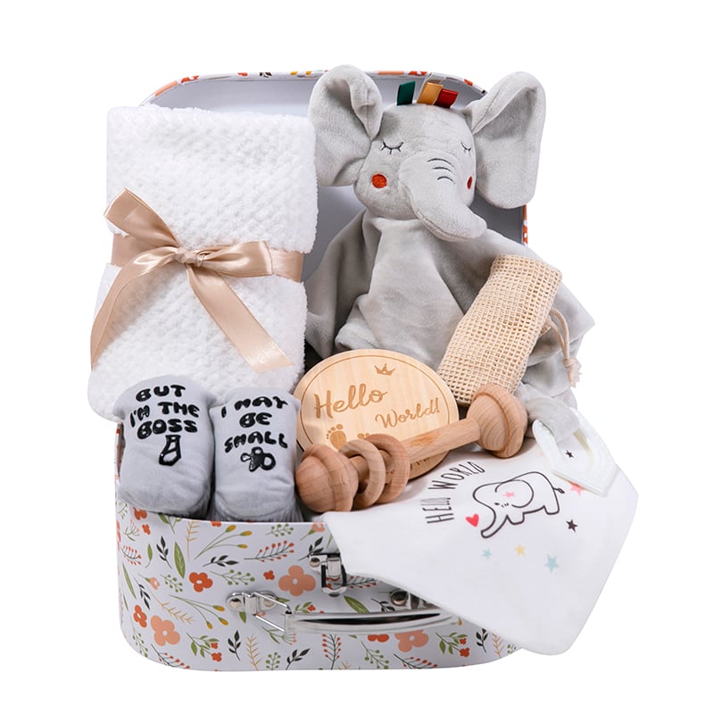 BSCI OEM Essentials Baby Gift Set for Newborn Baby /Gift Set with Baby Blanket Rattle bibs manufacture