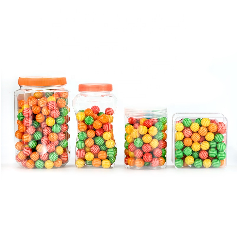 Hollow watermelon ball shape chewing gum manufacturing factory price ball bubble gum ball factory