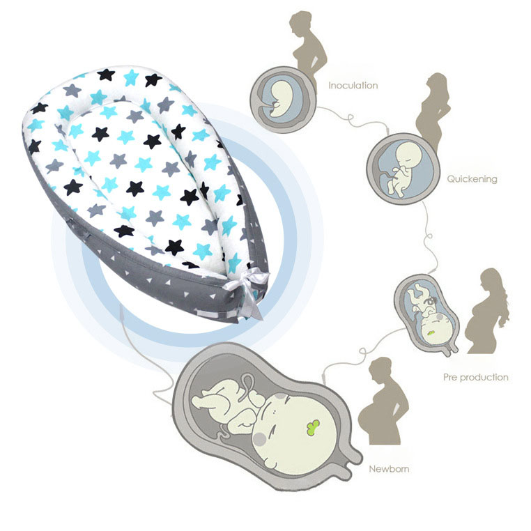 Baby Sleeping Nest Bed Braided Soft Newborn Lounger Portable Crib Suitable Baby Nest details