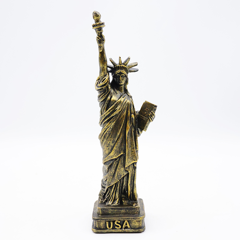 OEM Custom crafts home decoration miniature peripheral souvenir statue resin bronze Statue of Liberty figure figurine supplier