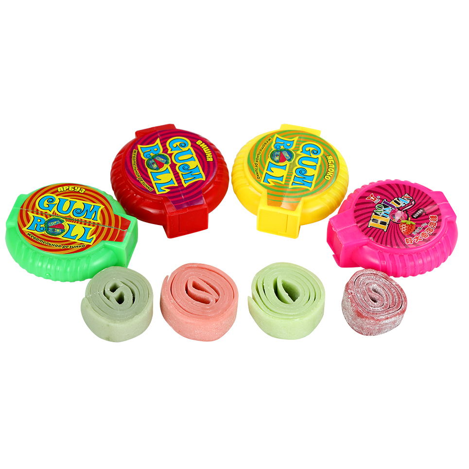 halal custom big size fruit crazy roll tape brand chewing bubble gum roll manufacturer manufacture