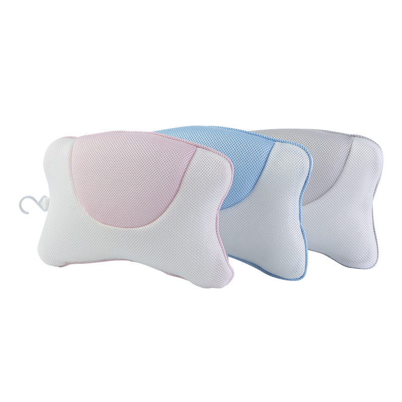 4D Air Mesh Thick Soft Bathtub Pillow Back Neck Support Pillow, Spa Cushion for Tub Relaxing Headrest Bath Pillow supplier