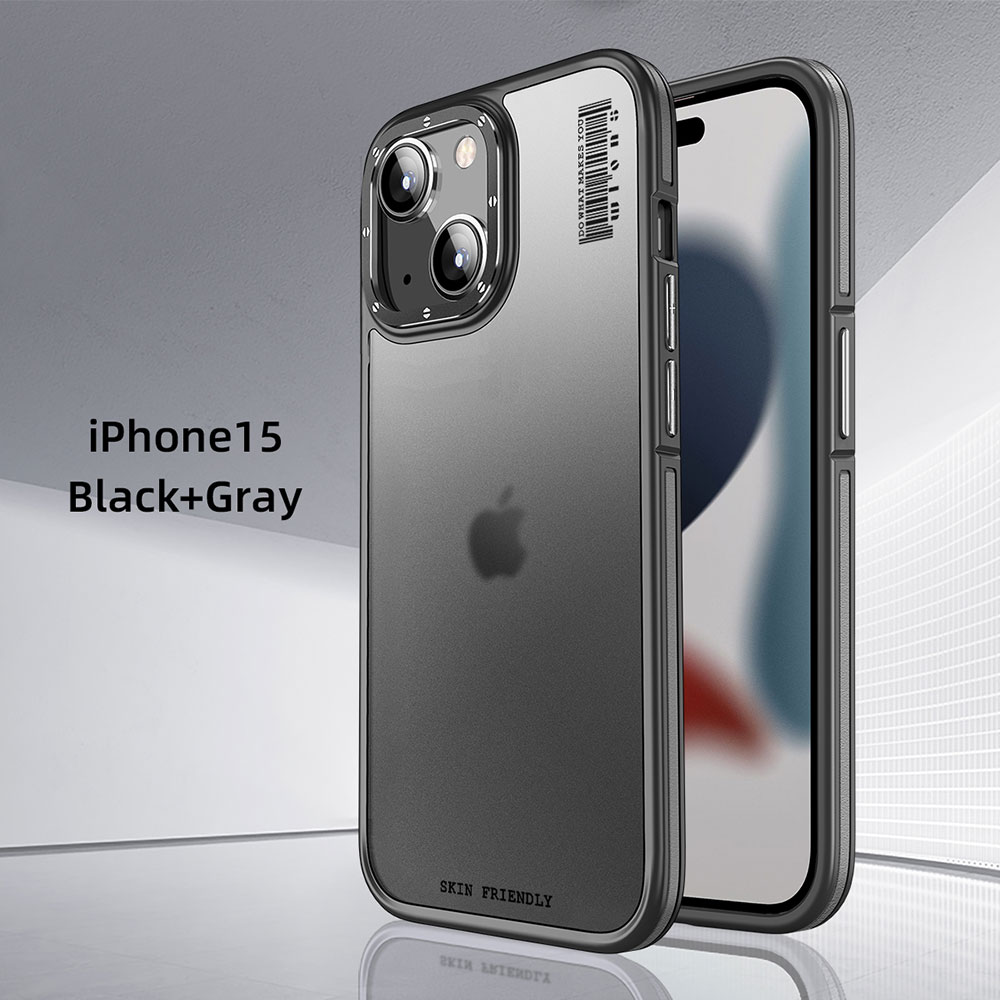 Funda de teléfono WLONS WLS18 con patrón de piel de lichis amigable protección de lente de cámara móvil a prueba de caídas TPU para iPhone 15