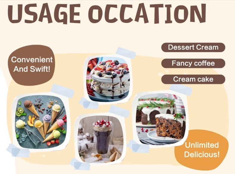 Factory Price Cream Deluxe Cylinder Whipped Cream Chargers Cartons With Nozzle For Sale details
