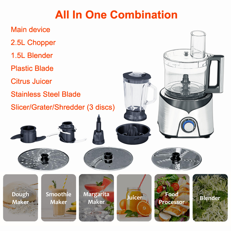 9 in 1 Household Meat Grinder Mixer Automatic Blender Chopper Combo Multi-Function Food Processor