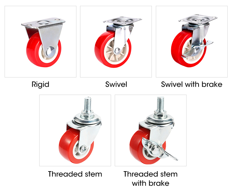 plastic caster wheel 25/32/38/50/63/75mm PVC caster wheel manufacturer swivel style for furniture and shelves manufacture