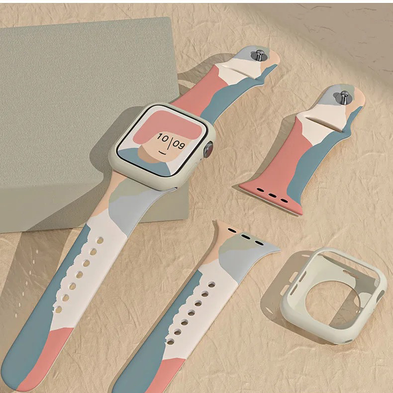 Laudtec Custom Liquid Silicone Smart Watch Strap For Iwaich Series, Wristband Belt For Apple Watch Band supplier