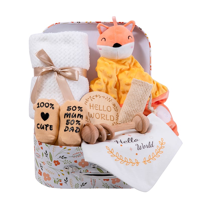 BSCI OEM Essentials Baby Gift Set for Newborn Baby /Gift Set with Baby Blanket Rattle bibs supplier
