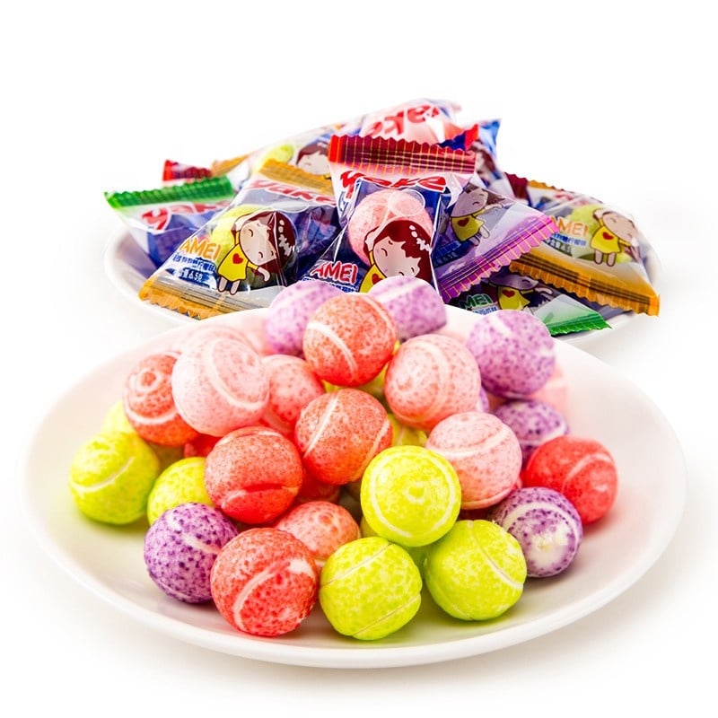 Wholesale Loose Fruity Chewing Gum Balls Fun and Refreshing Candy bubble gum filling details