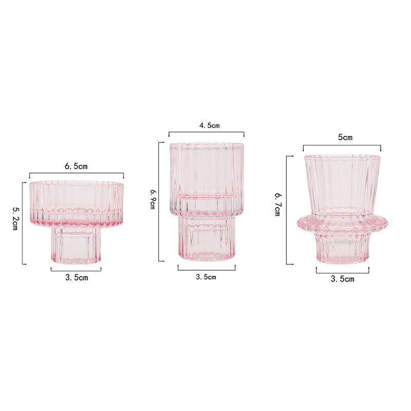 Glass Taper Candlesticks Home Decor Wholesaler Unique Glass Candle Holders Eco-Friendly Luxury Glass Candle Holders supplier