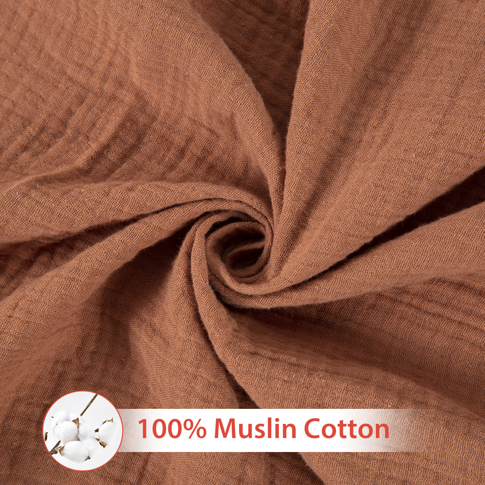 100% Cotton Muslin Thick Baby Sheet Solid Soft Breathable Fitted Crib Sheets supplier