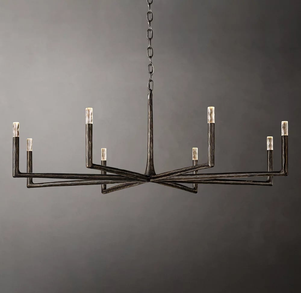 Vintage Luxury Villa Living Room Copper Pendant Light Dining Room Brass Branch Crystal Chandelier details