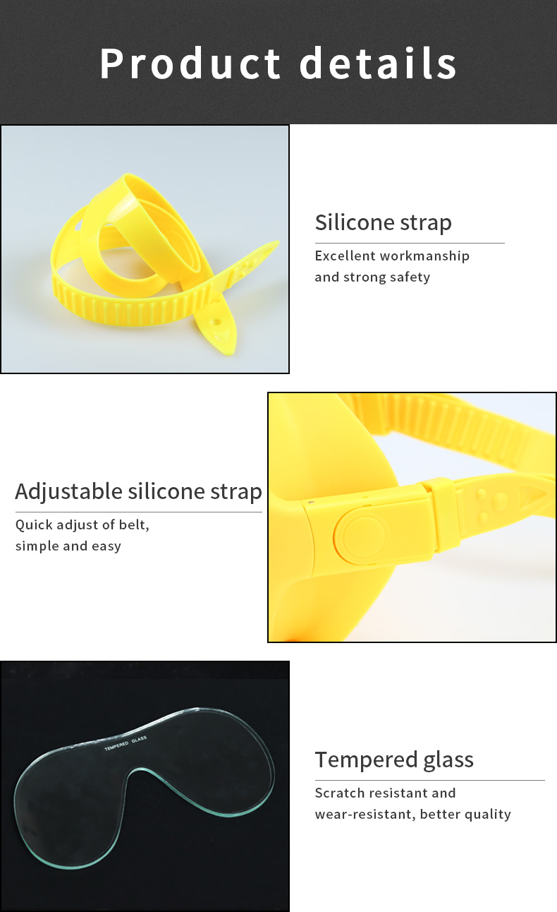 Frameless Low Volume Tempered Glass Diving Masks factory