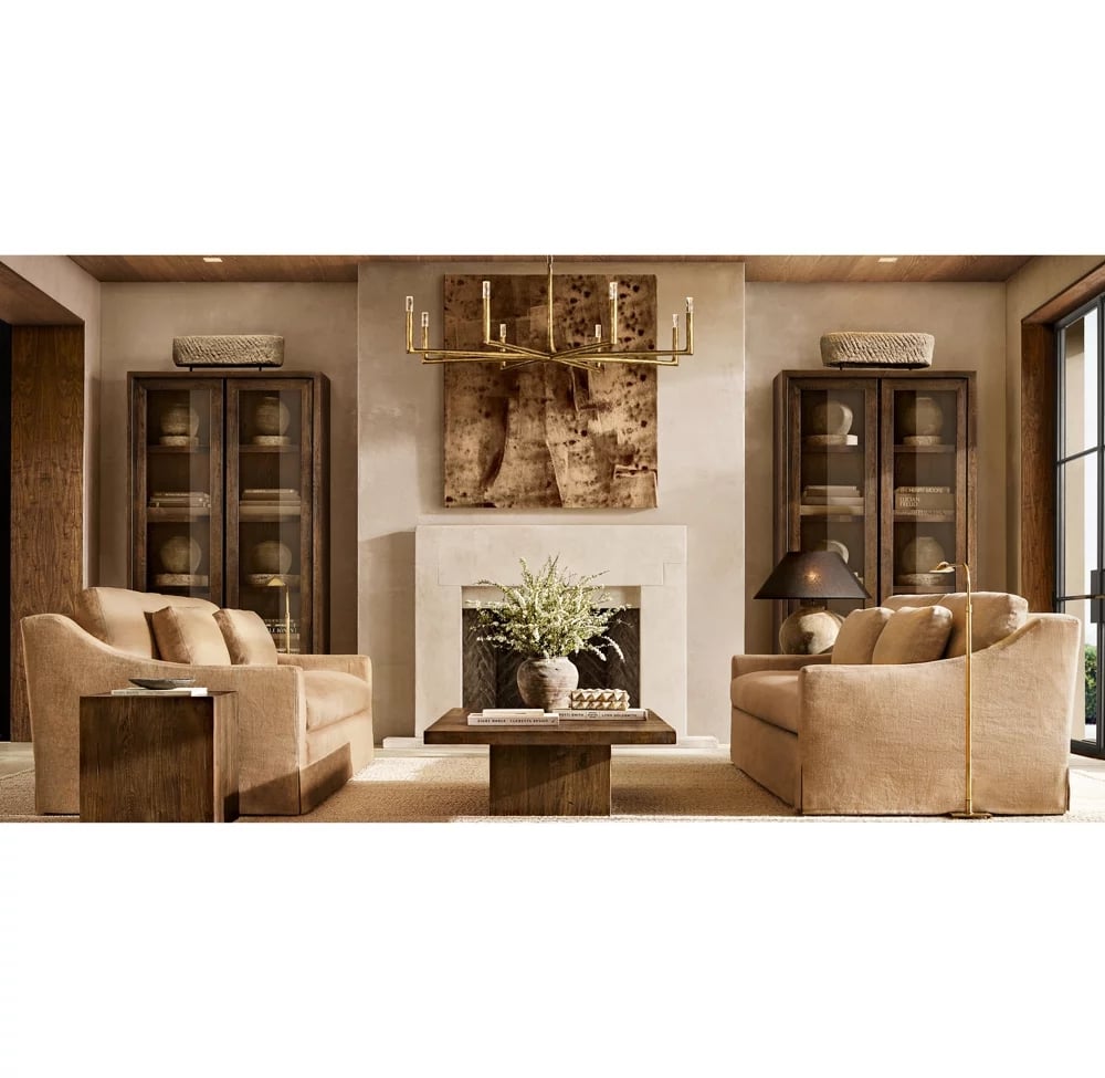 Vintage Luxury Villa Living Room Copper Pendant Light Dining Room Brass Branch Crystal Chandelier manufacture