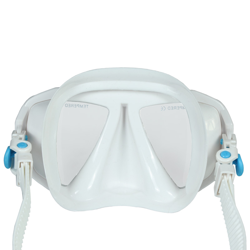 China swim underwater sea snorkeling equipment children pink low volume professional free diving mask kid face diving mask details