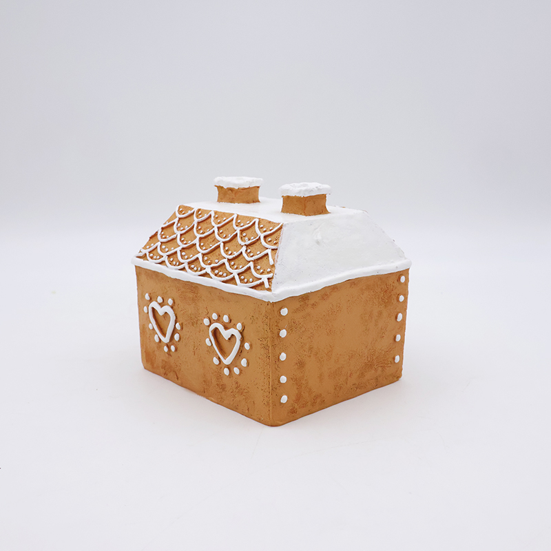 OEM Christmas ornament mini 3d model statues custom resin craft gingerbread house miniature figurines home decor manufacture