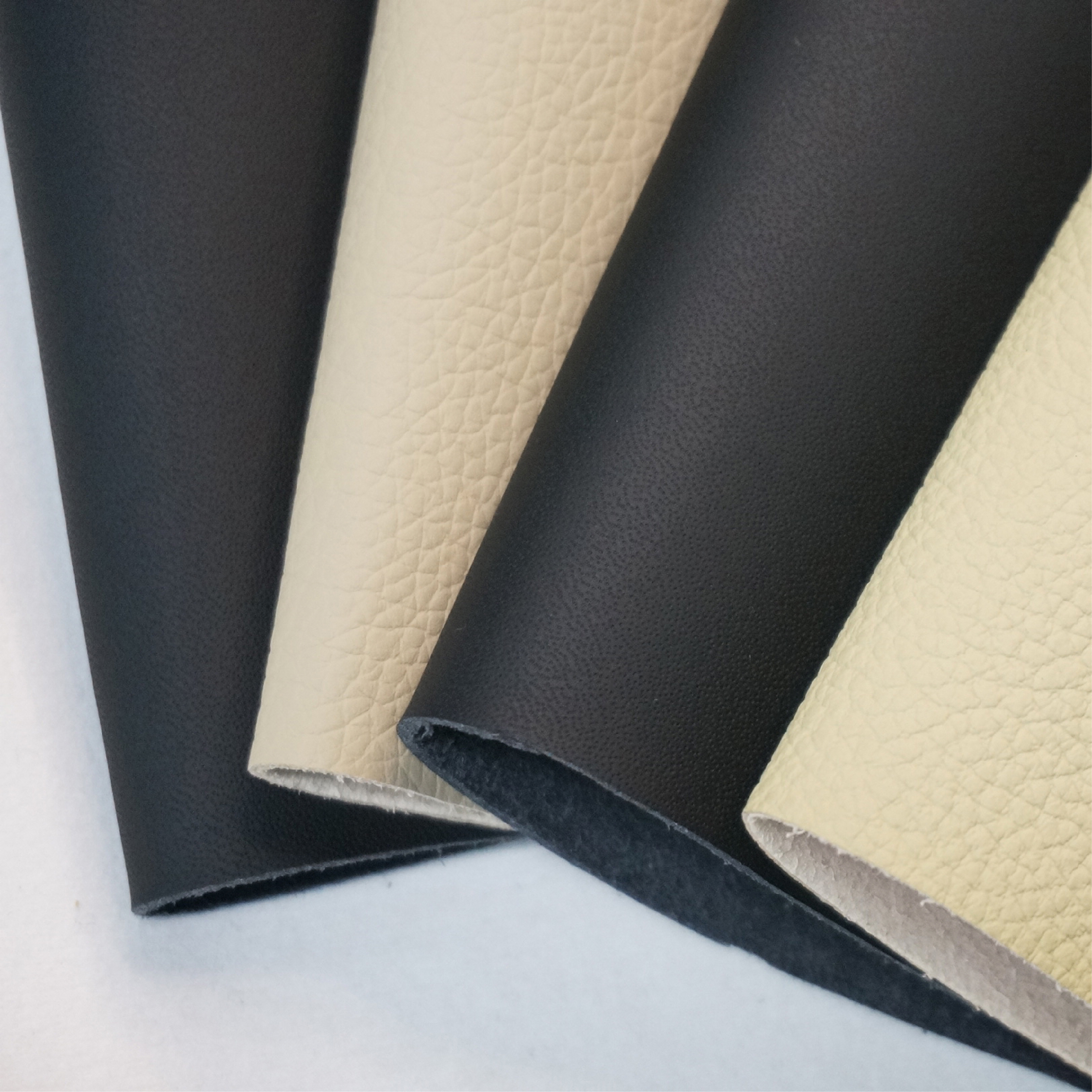 Eco-Friendly Microfiber Faux Leather Fabric with Lichi Perforated Pattern, Designer-Inspired details