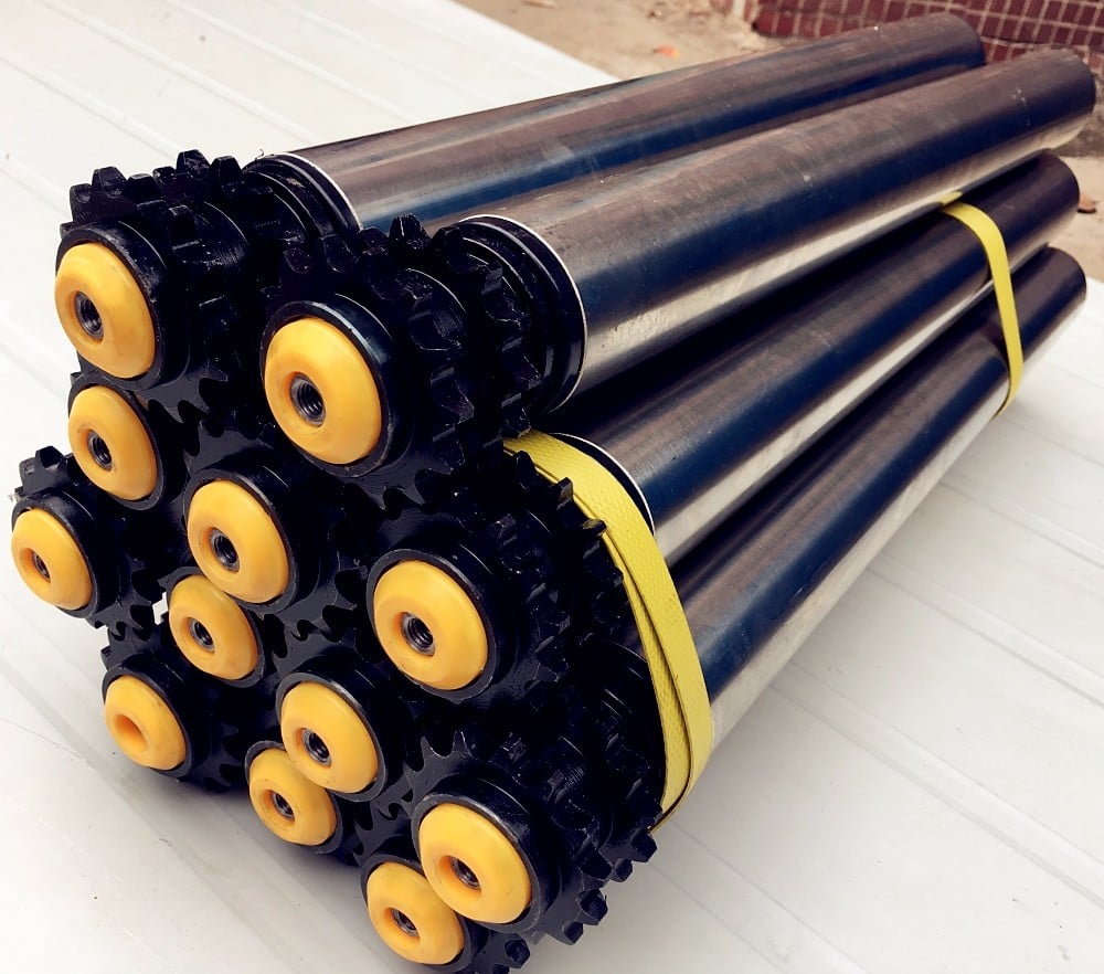 108mm Dia Tube Heavy Duty Conveyor Trough Flat Gravity Rollers Drive Steel Pipe Carrying Transport Roller Idler manufacture