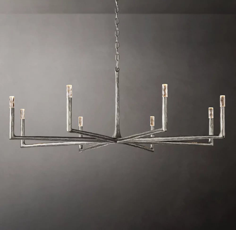 Vintage Luxury Villa Living Room Copper Pendant Light Dining Room Brass Branch Crystal Chandelier factory