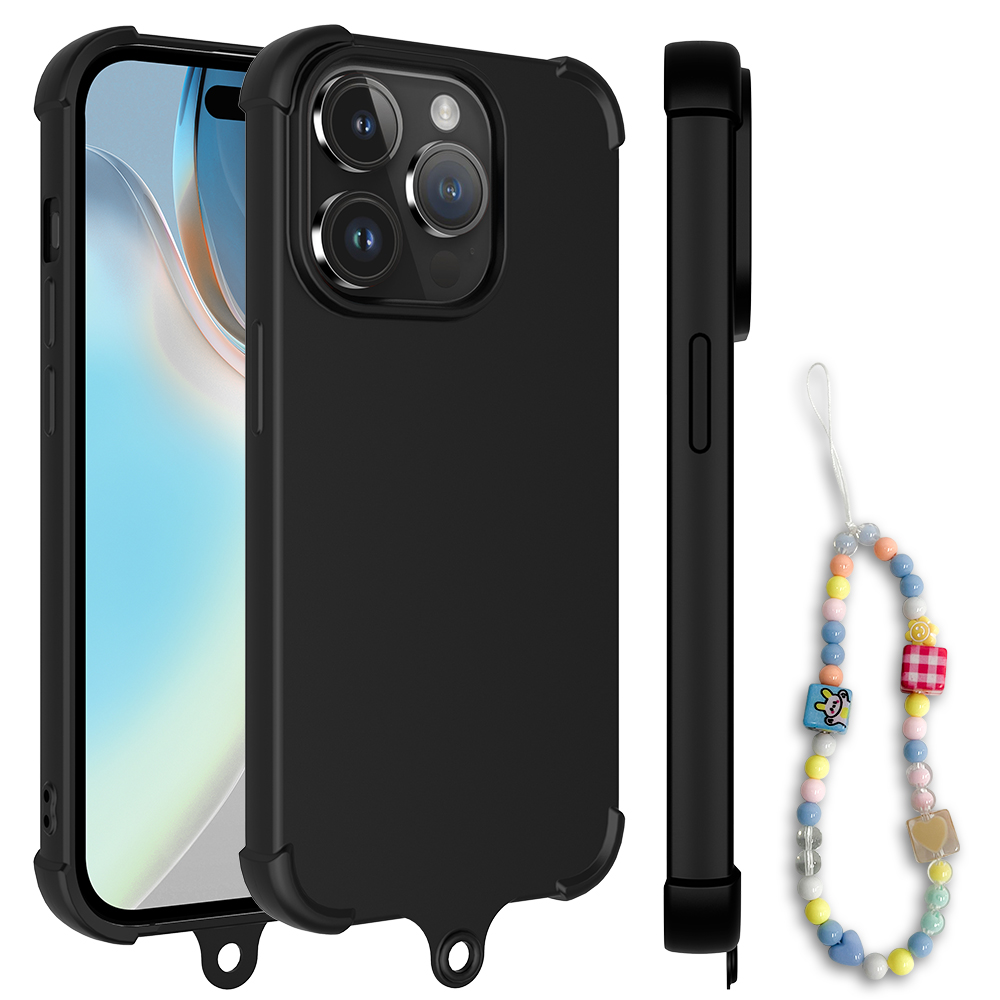 Laudtec SJK096 Pendant Hole Skin-Friendly Feel 360 Degree Shock Resistant Tpu Pc Phone Case For Iphone 15 Plus Pro Max supplier