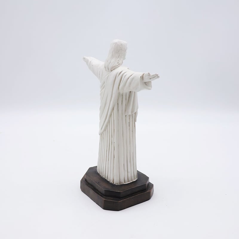 OEM custom crafts religious catholic home decoration statue wholesale handmade resin white Jesus sculpture figurine details