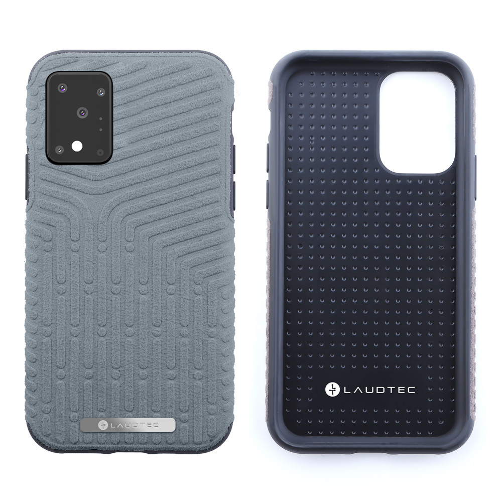 Laudtec Custom Genuine Suede Leather Phone Case For Samsung S20 Ultra S21 S22 Plus Cell Accessories with Line Texture supplier