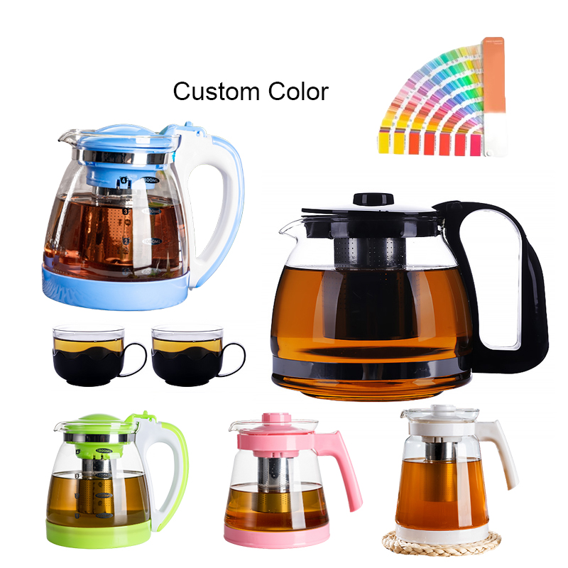 Wholesale Online Hot Sale 7pcs High Transparent Glass Teapot and Cup Set with Stainless Steel Strainer factory