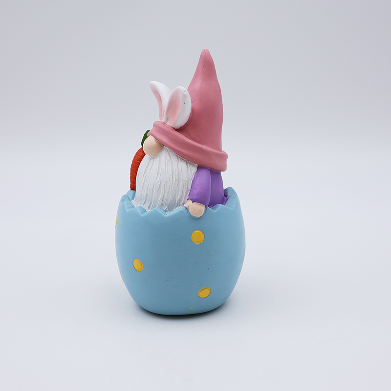 Custom craft Nordic hme festival decorative 3d mini statue wholesale cute resin blue gnome rabbit ears figurines gift details