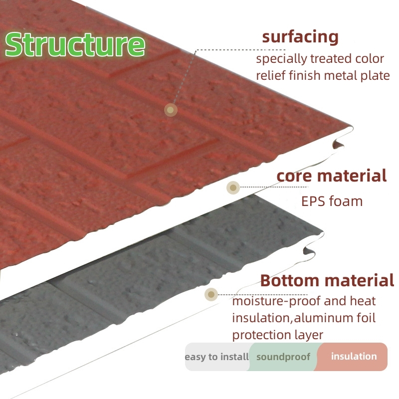Insulation metal siding eps foam boards decorative wall panel insulated sandwich wall panels factory
