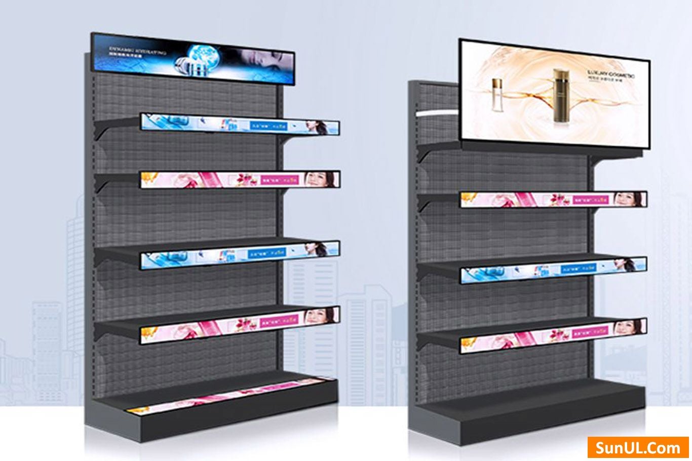 digital menu board Ultra-Thin ceiling mount advertising display for restaurant coffee shop with free software details
